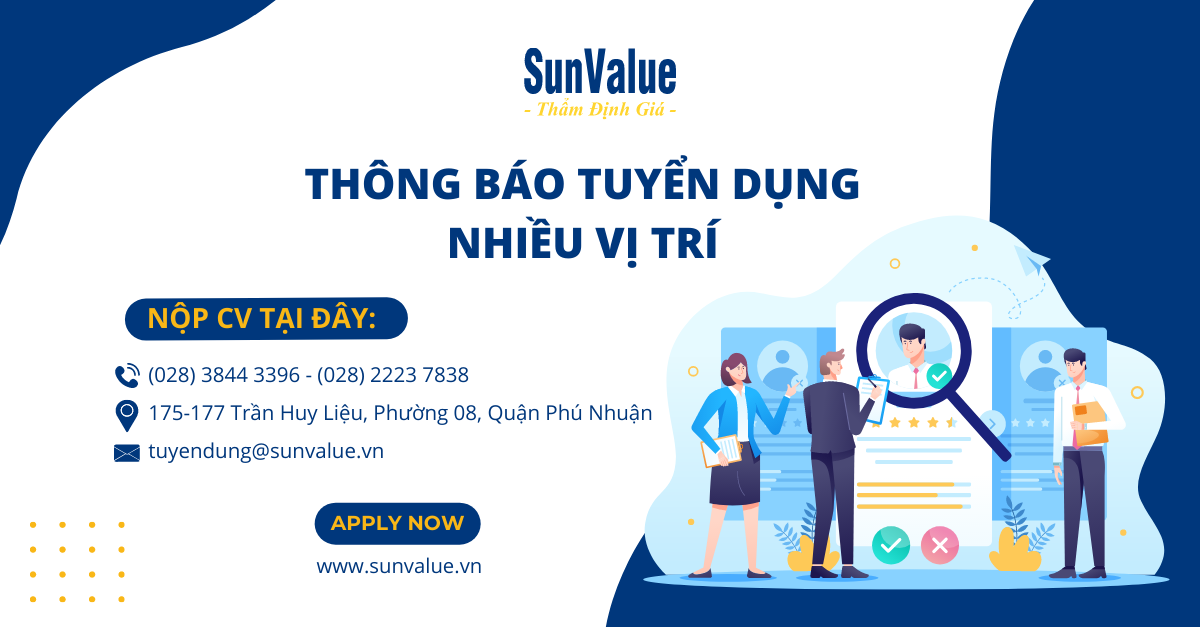 SUNVALUE - THÔNG BÁO TUYỂN DỤNG NHIỀU VỊ TRÍ