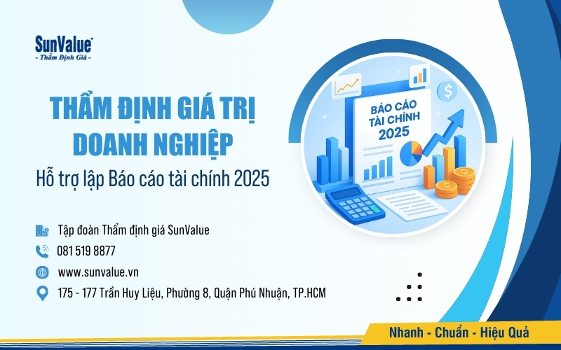SunValue thẩm định giá trị doanh nghiệp, hỗ trợ lập báo cáo tài chính 2025