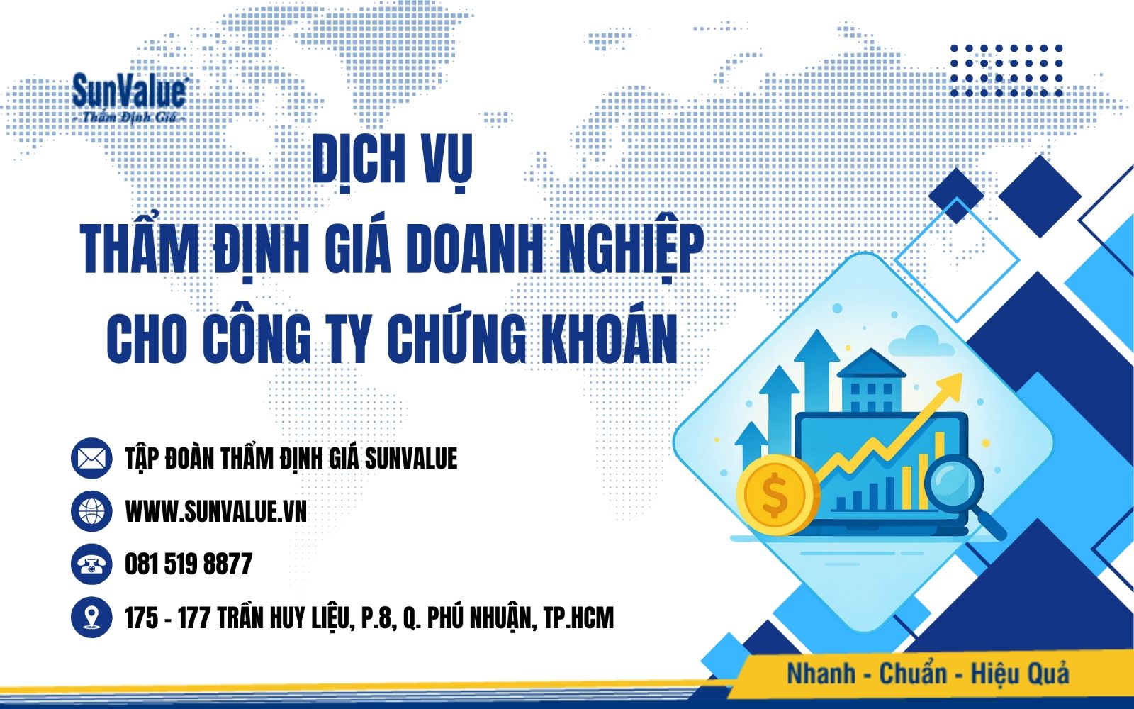 Dịch vụ thẩm định giá doanh nghiệp cho công ty chứng khoán tại SunValue 