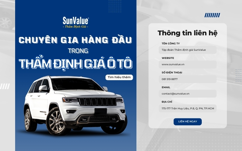 SunValue - Chuyên gia thẩm định giá xe ô tô đấu giá hàng đầu