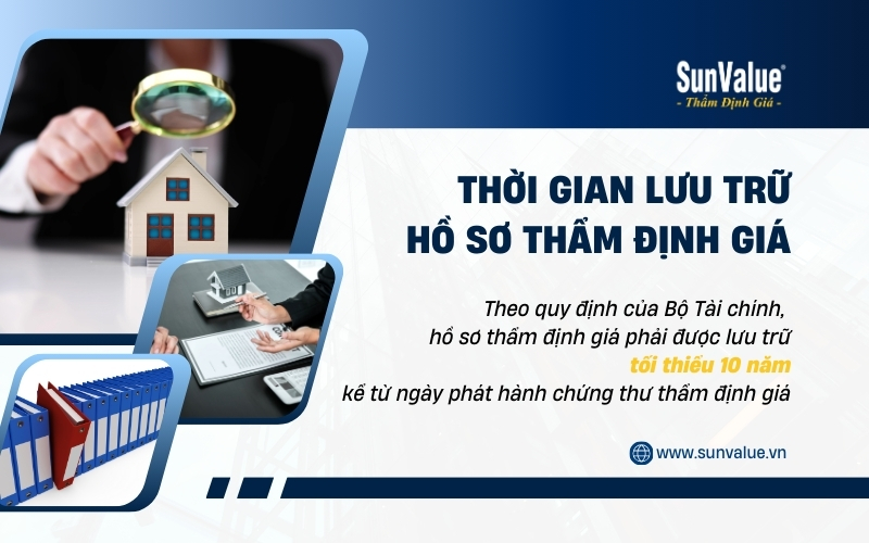 Thời gian lưu trữ hồ sơ thẩm định giá