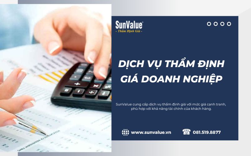 SunValue là đơn vị cung cấp dịch vụ thẩm định giá doanh nghiệp uy tín trên thị trường
