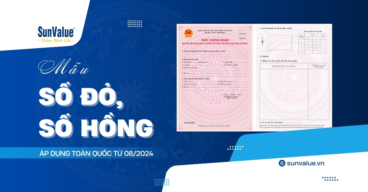 Mẫu Sổ đỏ Sổ hồng mới áp dụng từ 8/2024