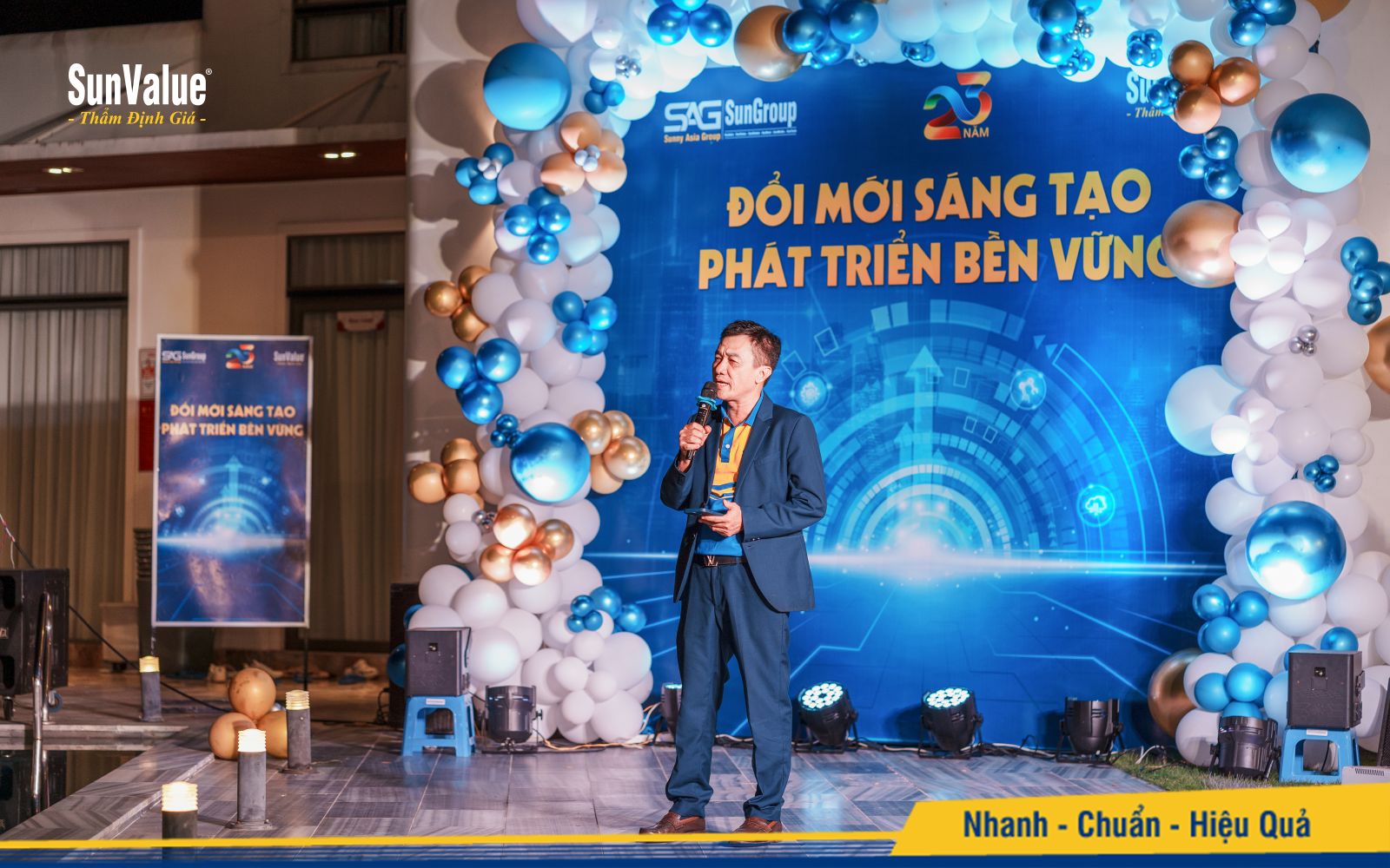 Chủ tịch HĐQT – Tiến sĩ Trương Thái Sơn phát biểu tại lễ kỷ niệm 23 năm