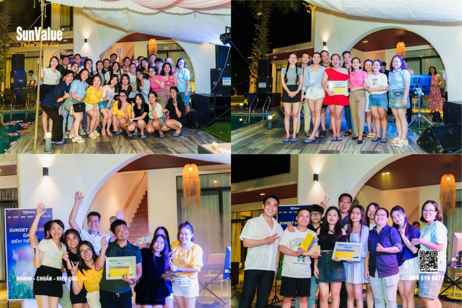 lễ trao giải thưởng cho các đội xuất sắc nhất trong hoạt động Team Building