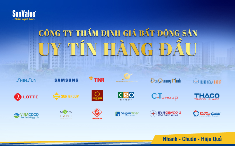 SunValue là công ty thẩm định giá uy tín hàng đầu