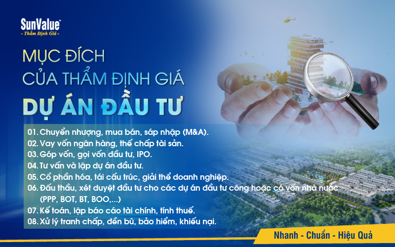 Mục đích của thẩm định giá dự án đầu tư